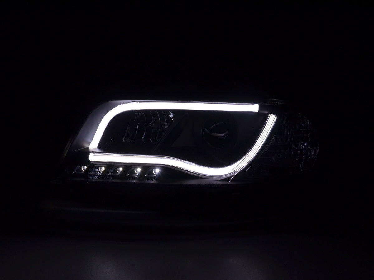 Scheinwerfer Set Daylight LED TFL-Optik Audi A6 Typ 4B 01-04 schwarz für Rechtslenker Scheinwerfer Set Daylight LED TFL-Optik Audi A6 Typ 4B 01-04 schwarz für Rechtslenker
